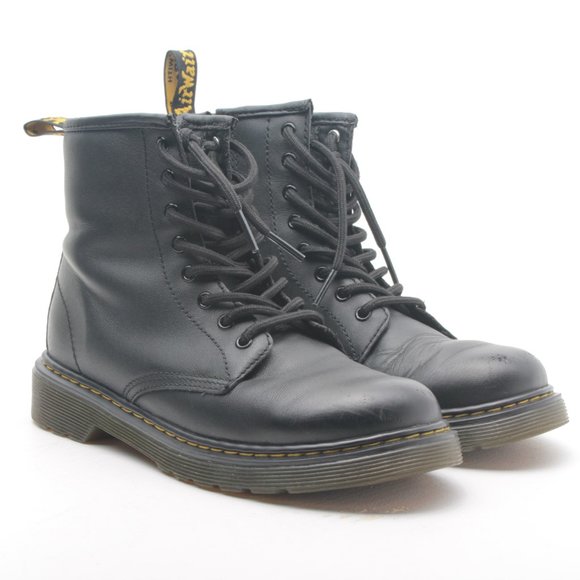 Dr. Marten's Softy T Leather Lace Up Black High Top Boot Kids US3 EU34 - Picture 2 of 16